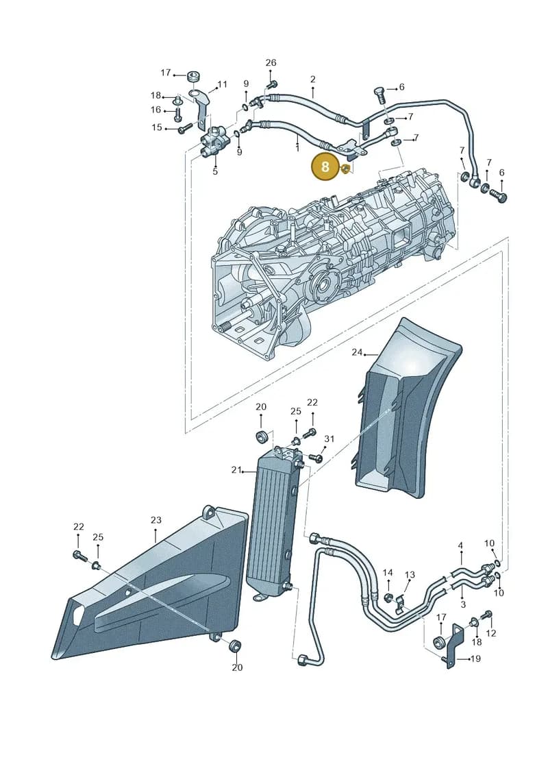 N10205803 — Audi R8 qu. 5.2 (2012-2015) diagram 618317500, position 8