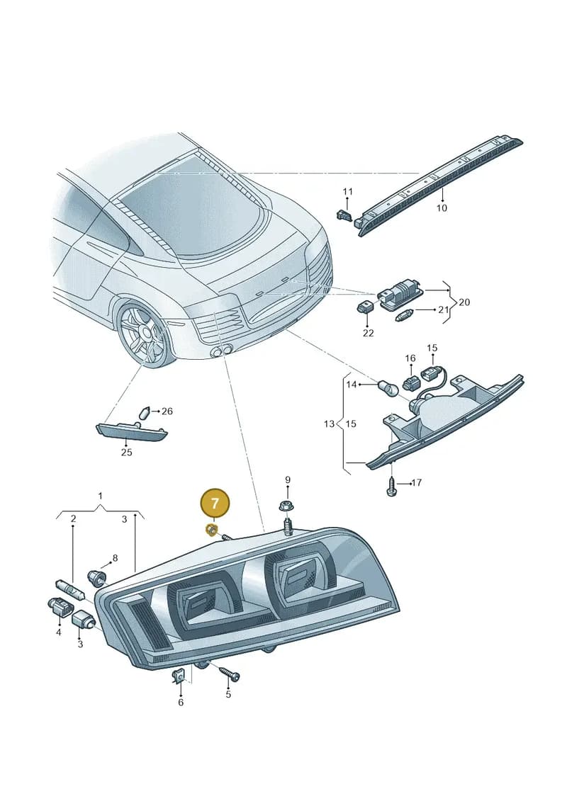 N10205803 — Audi R8 qu. 5.2 (2012-2015) diagram 618945000, position 7