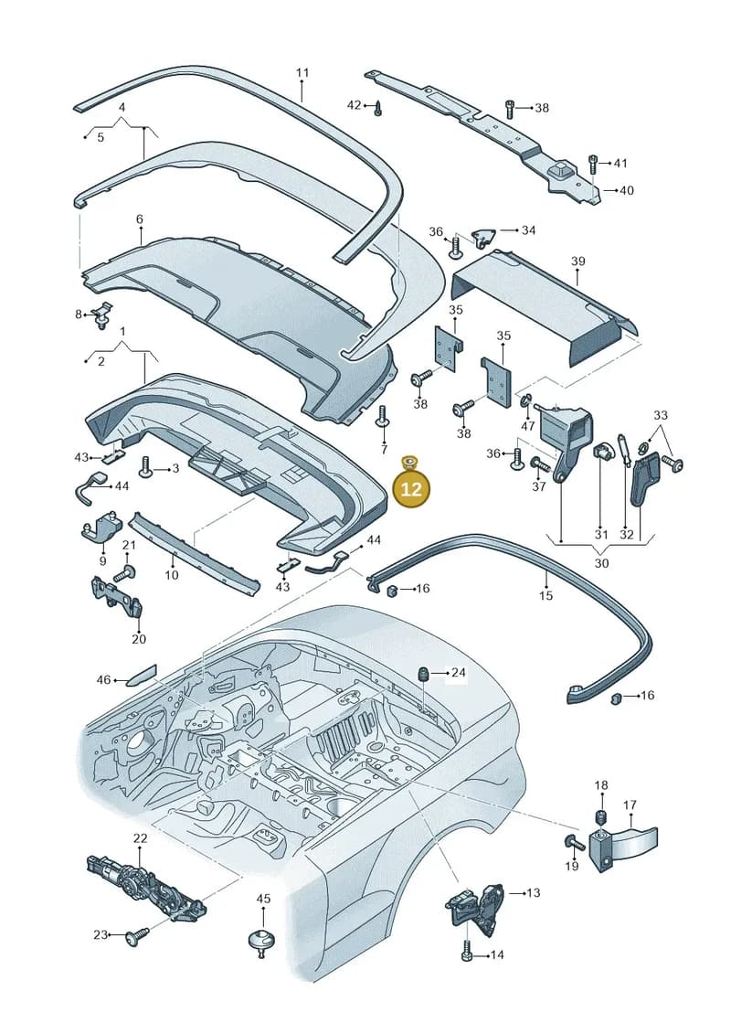 N10205803 — Audi RS5 Cabrio (2012-2015) diagram 670825500, position 12