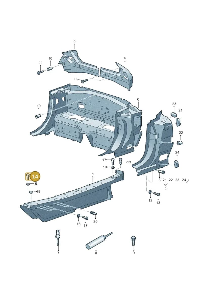 N10208908 — Audi R8 Spyder (2015-2024) diagram 872800900, position 14