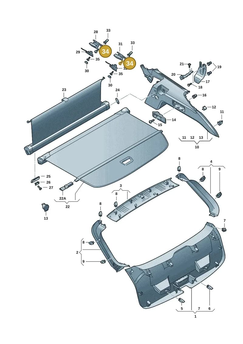 N10268401 — SEAT Leon (2019-) diagram 5fn867095, position 34