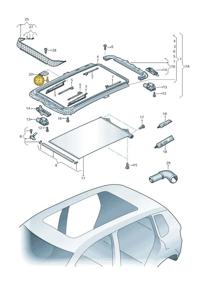 N10268401 — Skoda Superb comfort (2008-2013) diagram 666877100, position 23