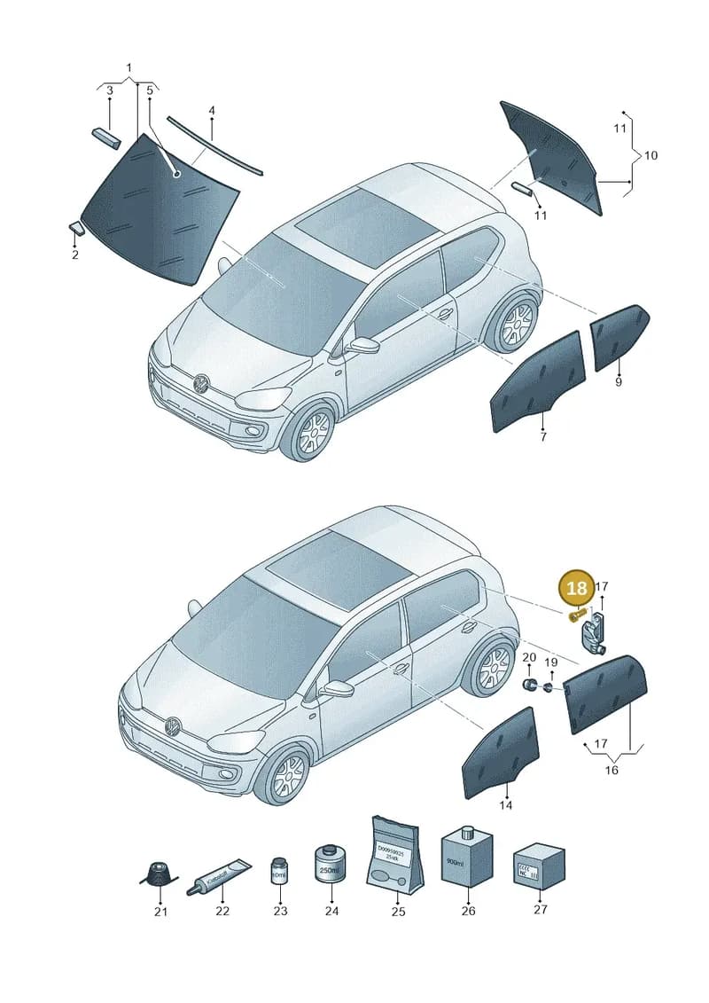N10285504 — Volkswagen E-up! (2013-2016) diagram 723845000, position 18