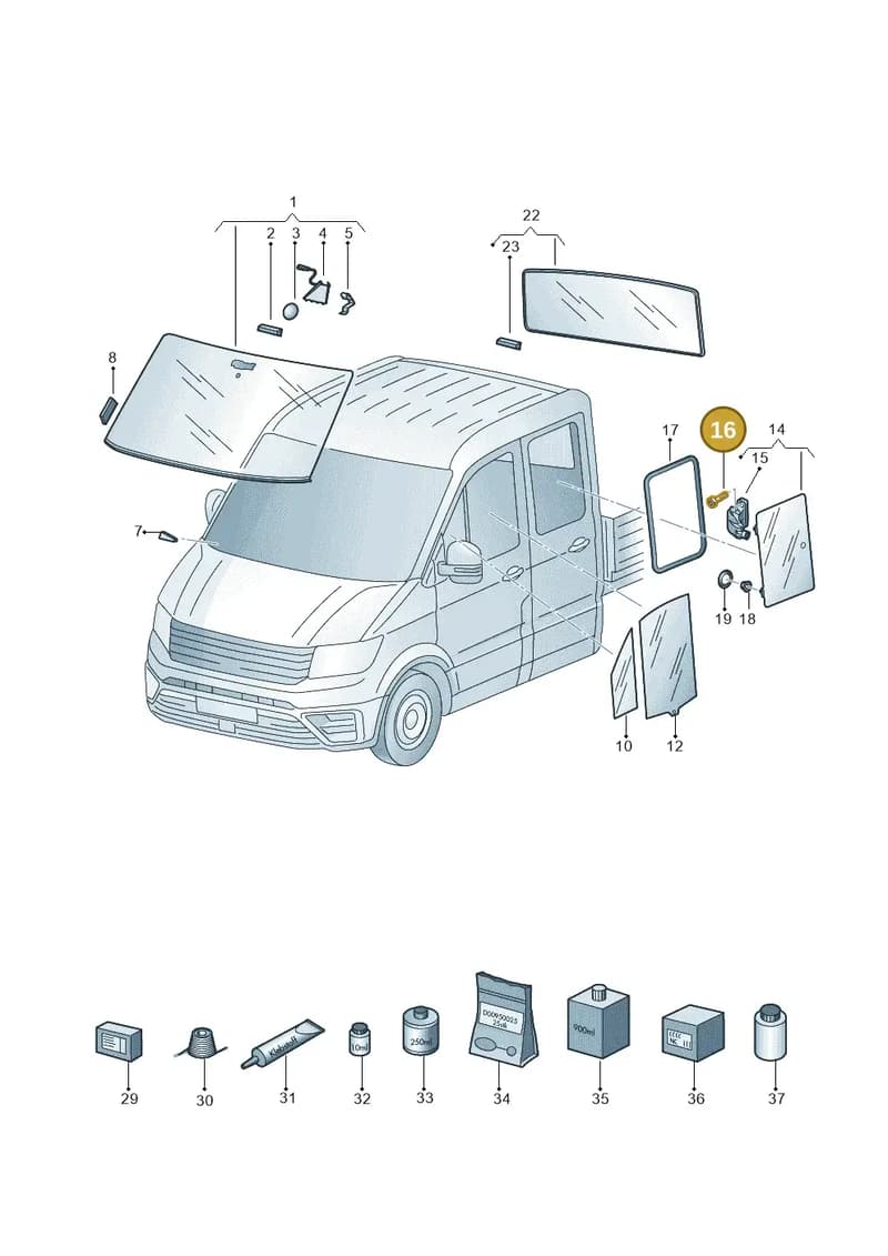 N10285504 — Volkswagen Crafter (2016-2025) diagram 807845000, position 16