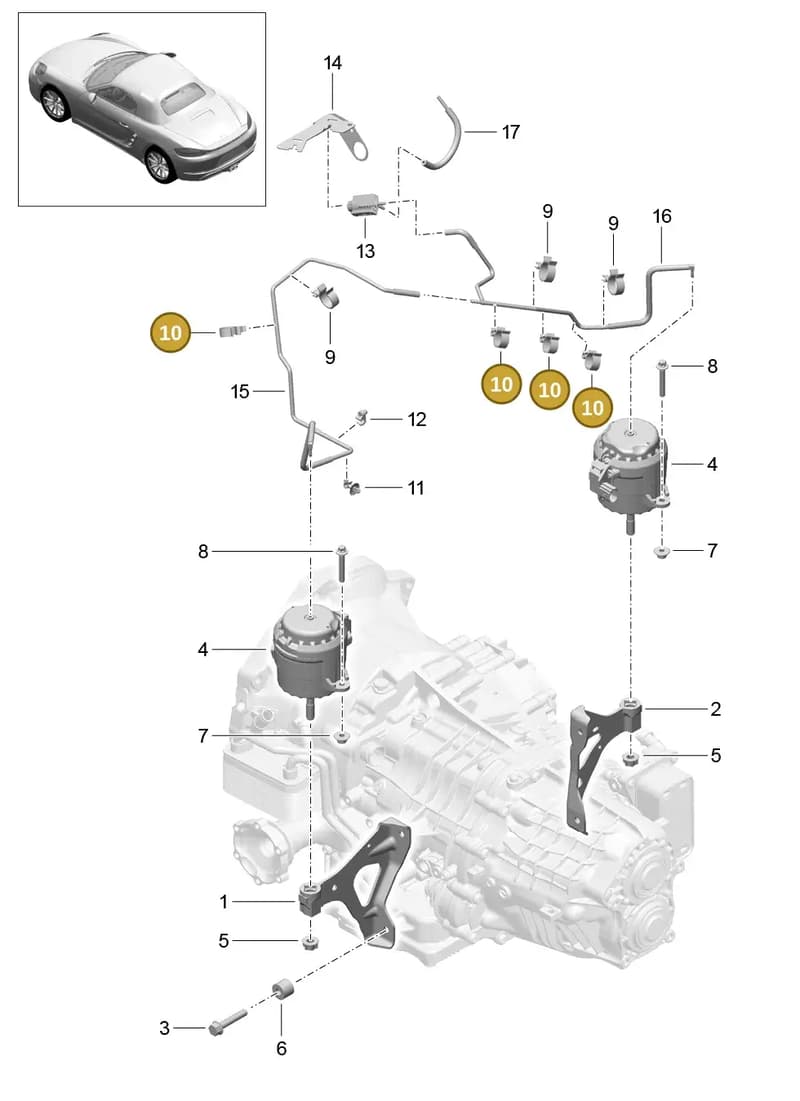 N10299201 — Porsche Boxster (2016-2019) diagram p48306000, position 10