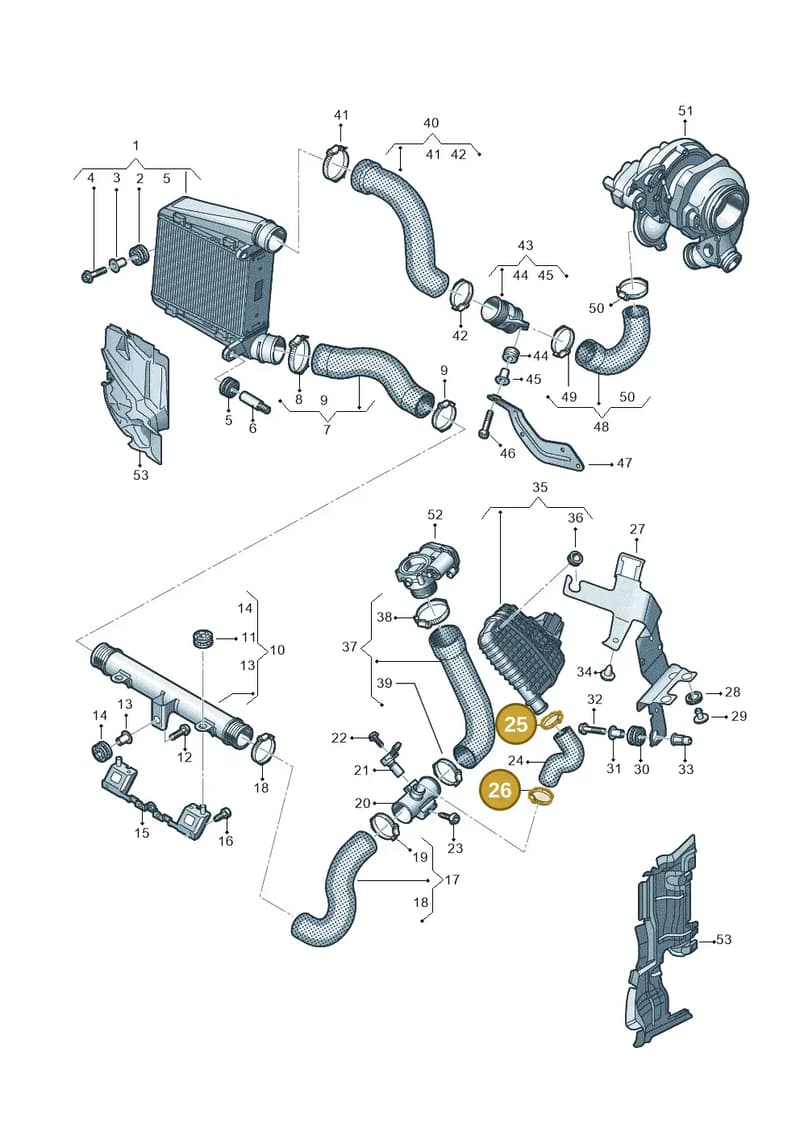 N10313201 — Audi A8 (2017-2025) diagram 838145580, position 25+26