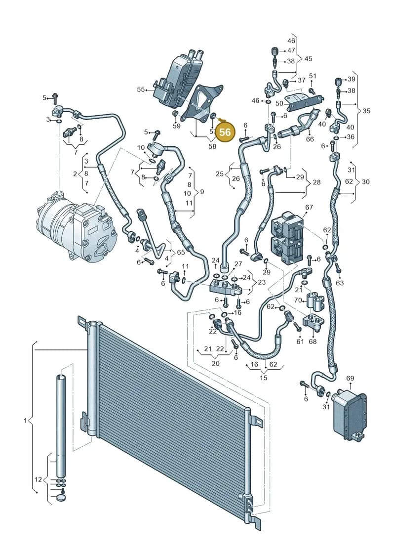 N10405607 — Audi Q8 e-tron (2018-2025) diagram 586260700, position 56