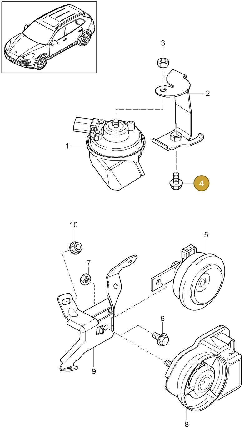 N10413905 — Porsche Cayenne (2010-2018) diagram p37903000, position 4