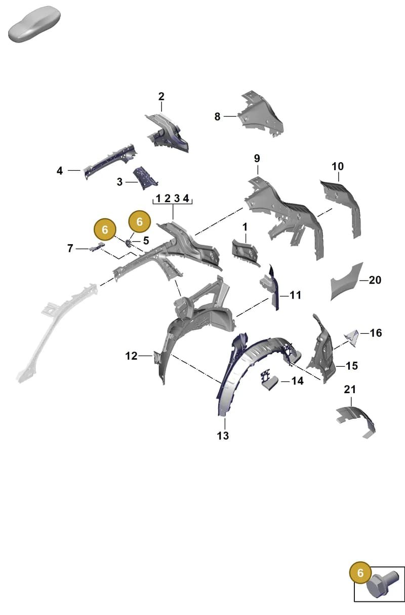N10413907 — Porsche Cayenne Coupe (2023-2023) diagram p60801520, position 6