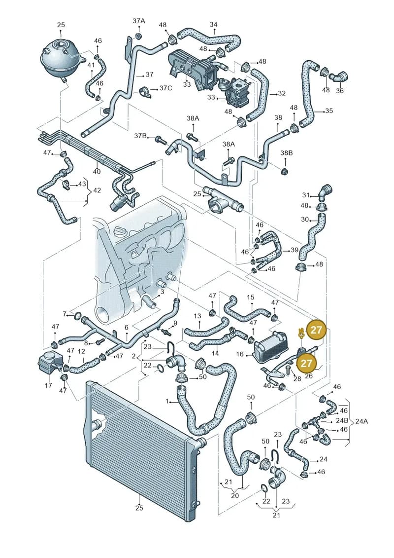 N10427501 — Volkswagen Touran 1.9 (2008-2010) diagram 409121450, position 27