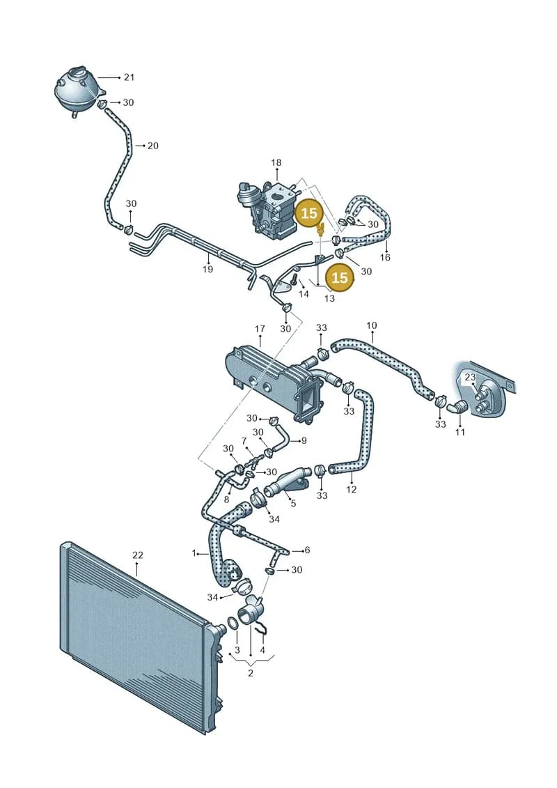 N10427501 — Audi A3/S3/Sportb./qu. 08 (2007-) diagram 412121450, position 15