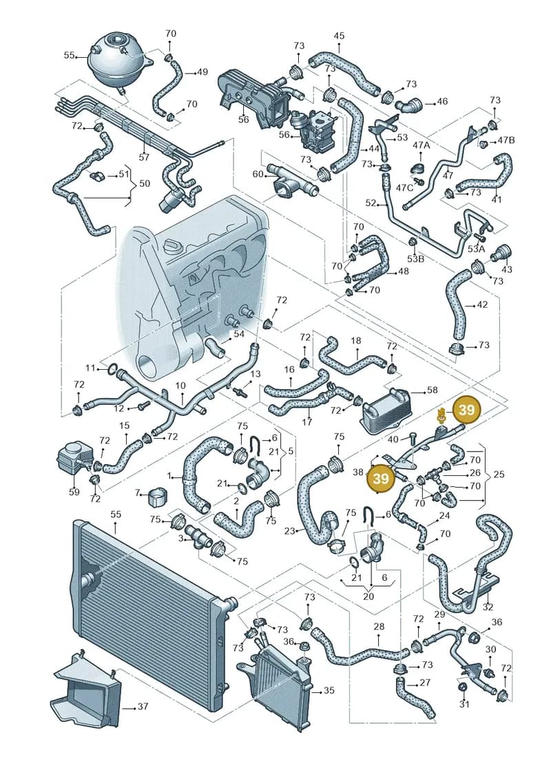 N10427501 — Volkswagen Passat estate (2008-2011) diagram 460121450, position 39