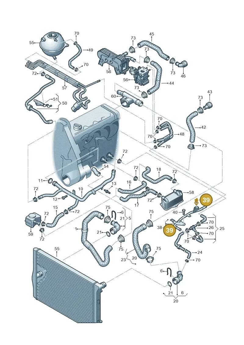 N10427501 — Volkswagen GOLF PLUS              08> (2007-) diagram 625121450, position 39