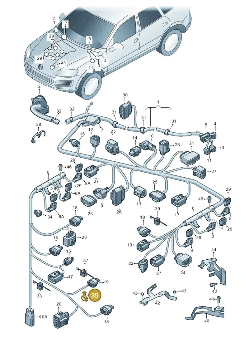 N10431601 — Volkswagen Touareg (2014-2018) diagram 693971140, position 35