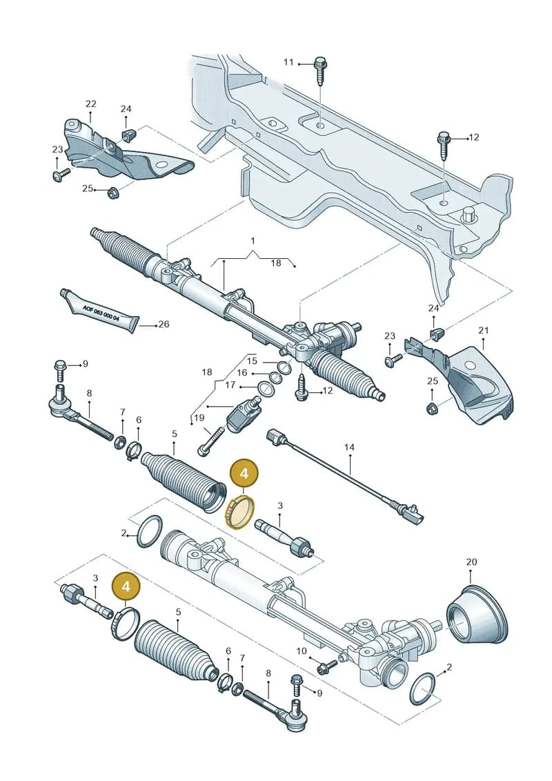 N10434401 — Audi A4/S4 Cabrio./qu. (2002-2006) diagram 448422100, position 4