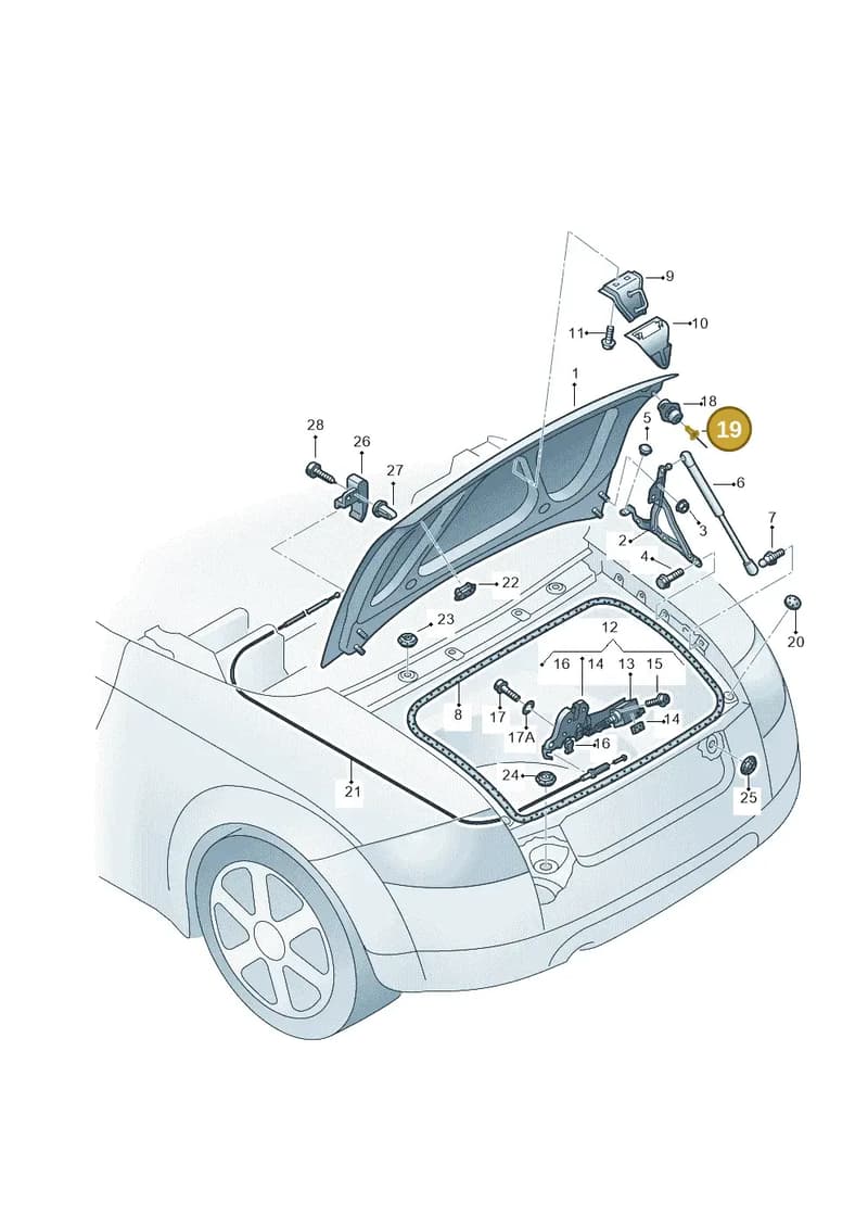 N10444001 — Audi TT Coupe/Roadster (2002-2006) diagram 229827300, position 19