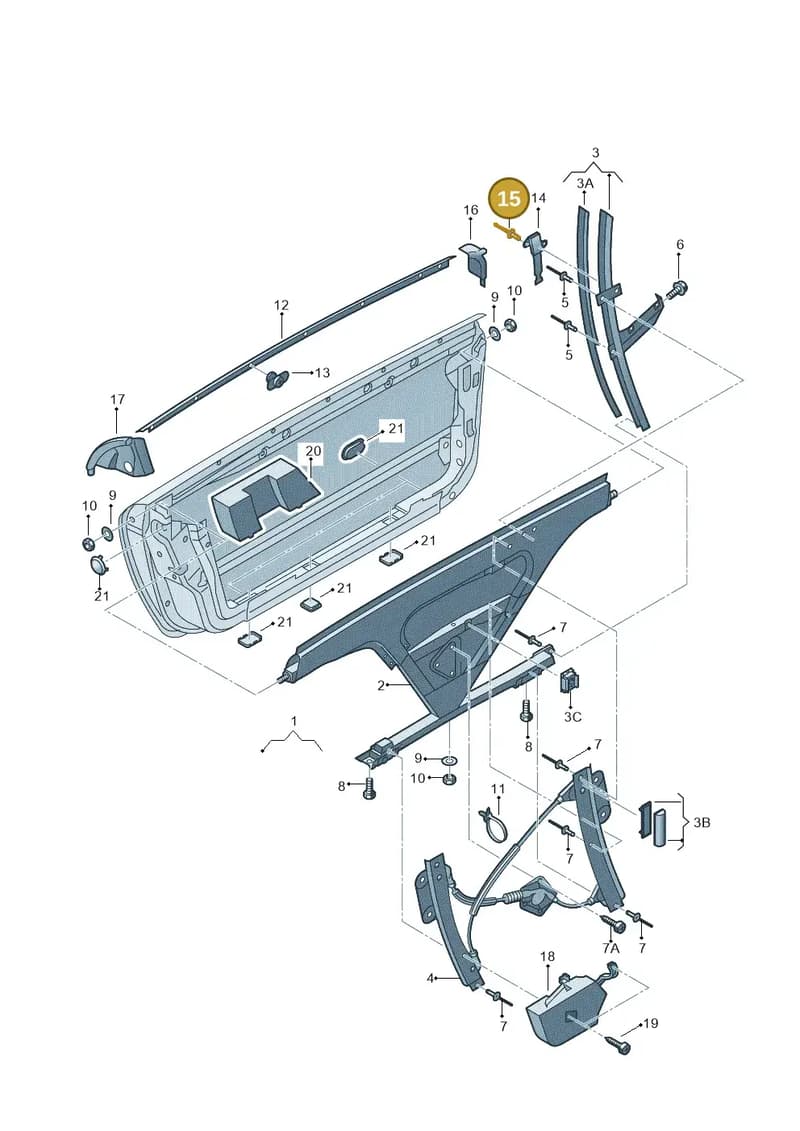 N10444001 — Audi TT Coupe/Roadster (2002-2006) diagram 229837400, position 15