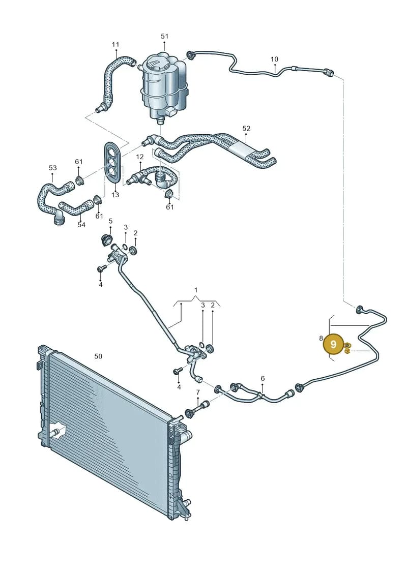 N10444202 — Audi A5 Sportback (2016-2025) diagram 849121480, position 9
