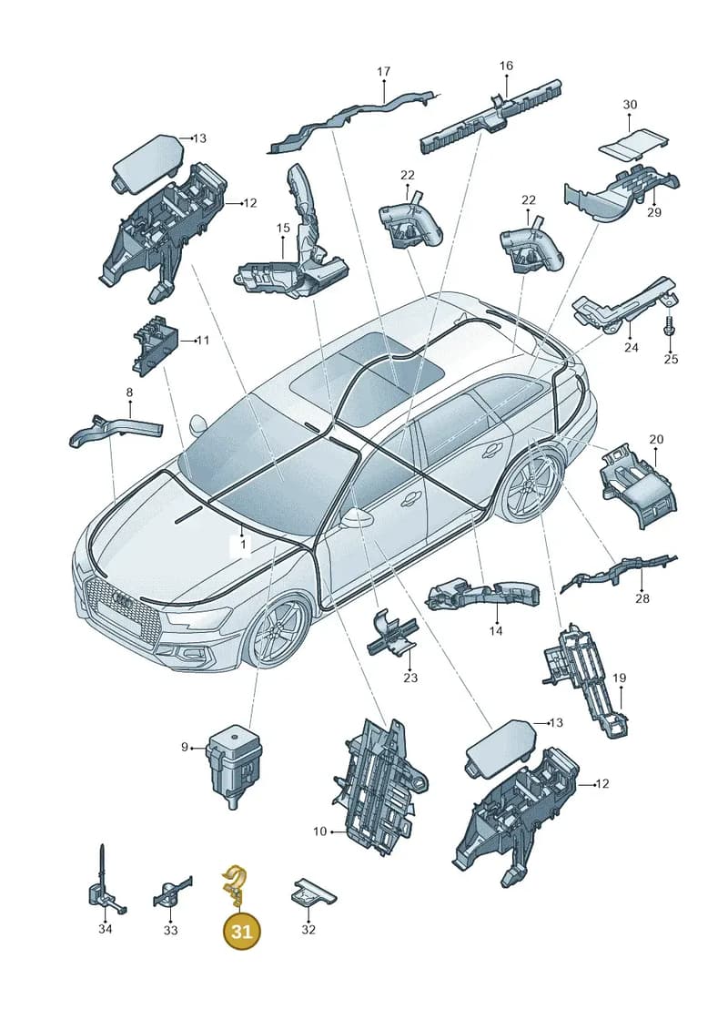 N10446602 — Audi RS4 Avant (2017-2025) diagram 438971080, position 31