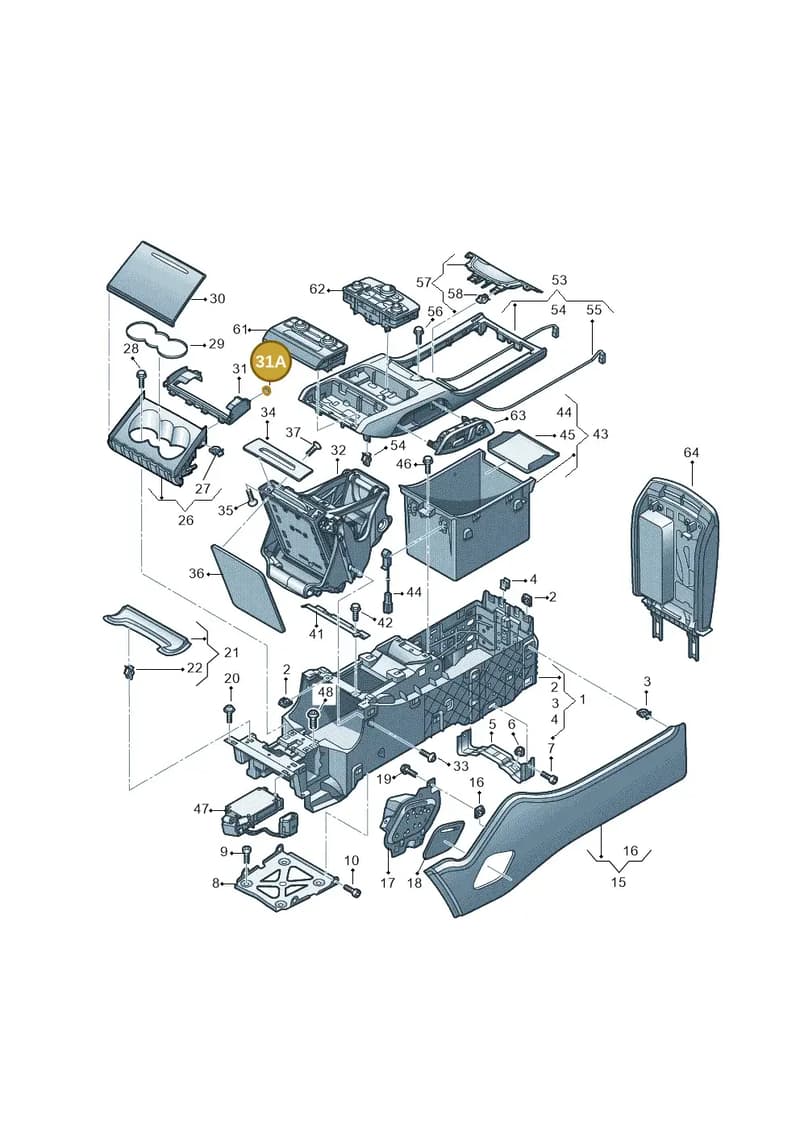 N10458101 — Audi A8 (2013-2018) diagram 771863550, position 31A