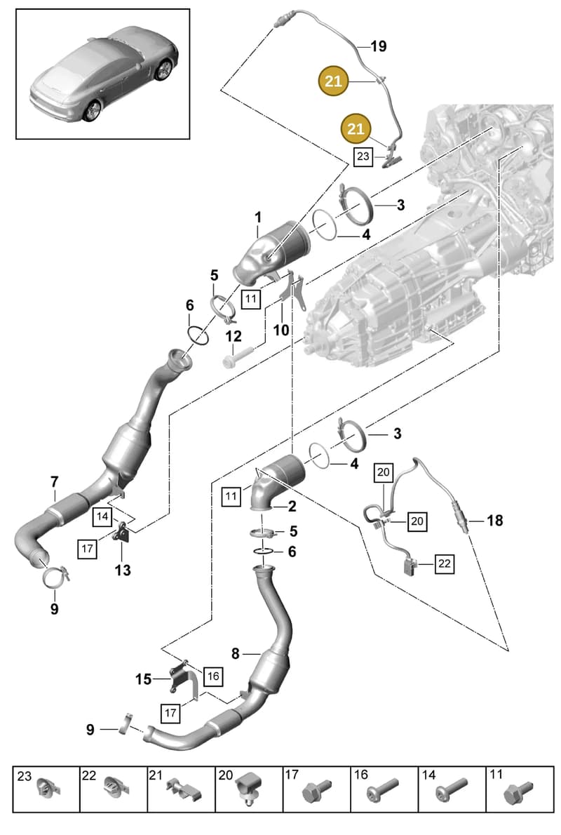 N10459302 — Porsche Panamera (2016-2020) diagram p49202055, position 21