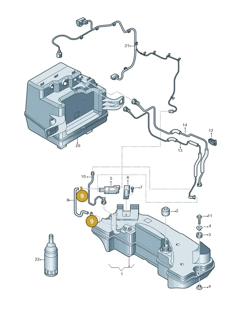 N10464601 — Audi A8 (2013-2018) diagram 771201160, position 9