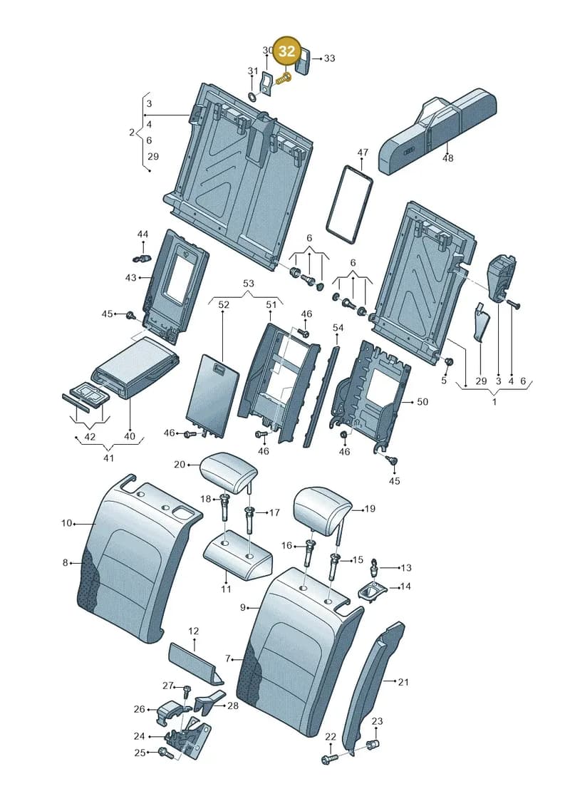 N10468502 — Audi A4 av. 2.0 tdi (2011-2015) diagram 636885700, position 32