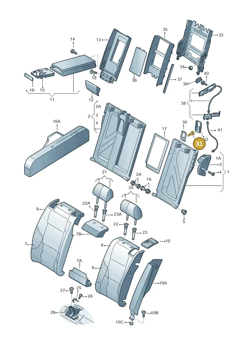N10468502 — Audi A6 (2014-2018) diagram 758885700, position 31