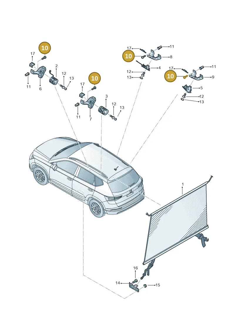 N10468702 — SEAT Ateca (2016-) diagram 893861000, position 10