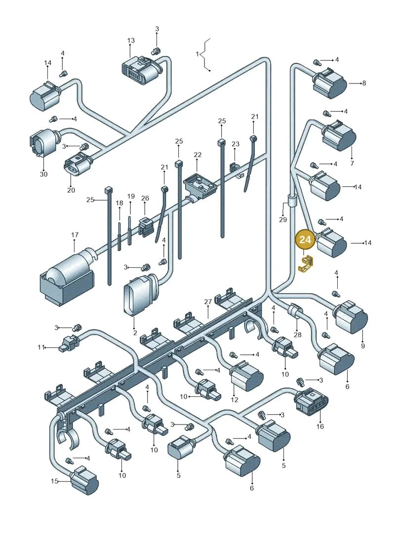 N10470601 — Volkswagen Jetta (2014-2017) diagram 692971170, position 24