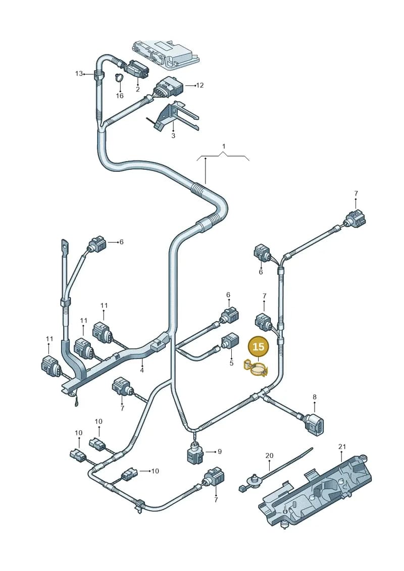 N10507401 — Volkswagen Polo (2009-2014) diagram 677971030, position 15