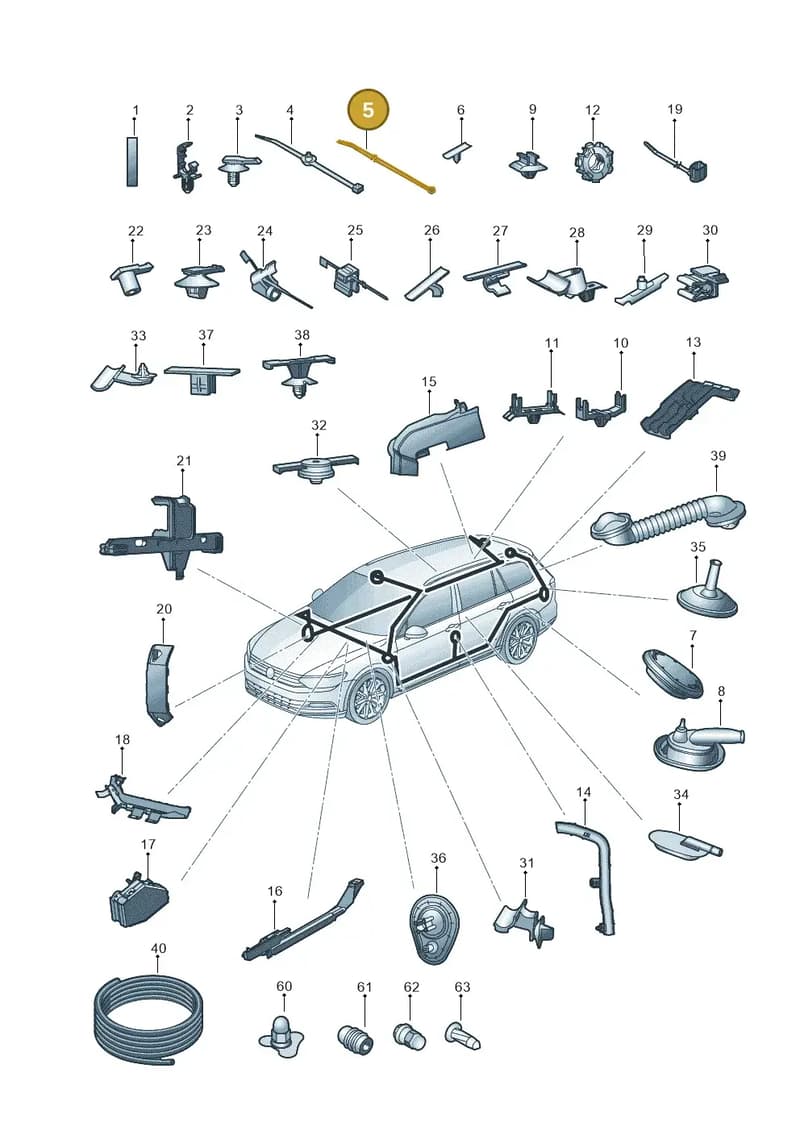 N10508801 — Volkswagen Passat Saloon (2014-2024) diagram 793971920, position 5
