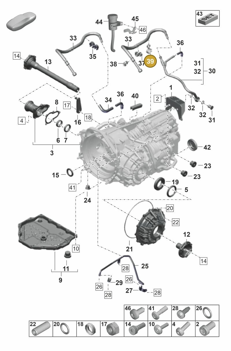 N10525701 — Porsche 911 (2021-2022) diagram p59302100, position 39