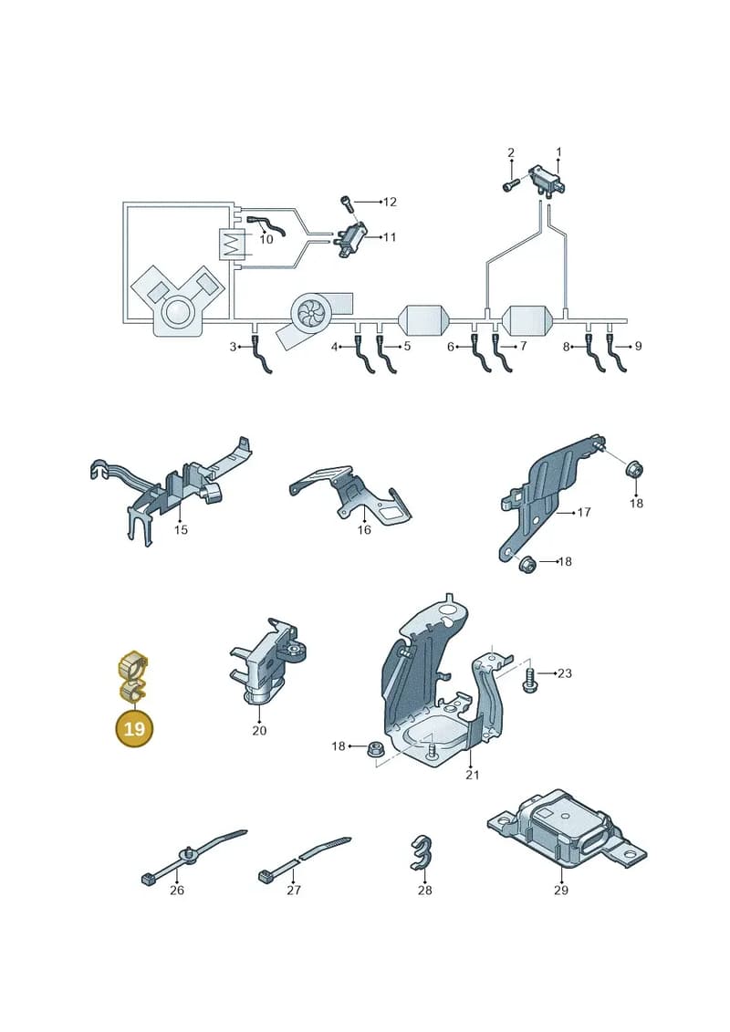 N10535001 — Audi Q8 (2018-2025) diagram 429906100, position 19