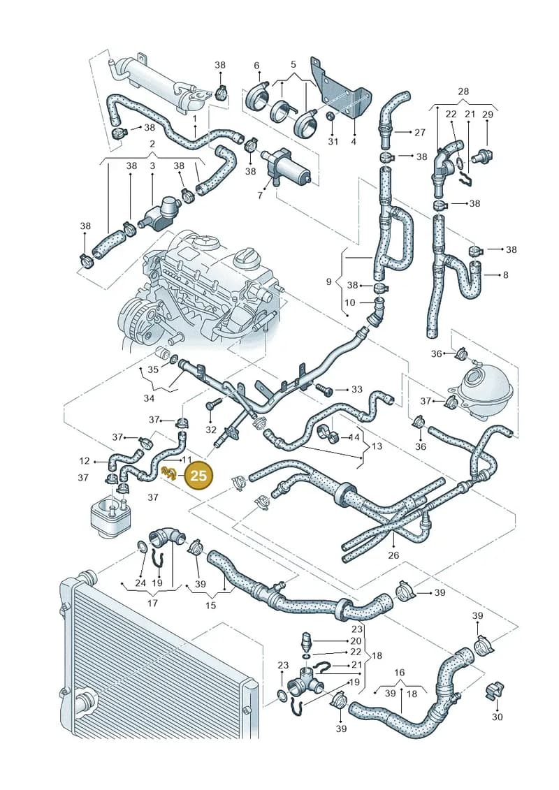 N10538801 — Volkswagen SHARAN/4MOTION (2005-) diagram 406121430, position 25