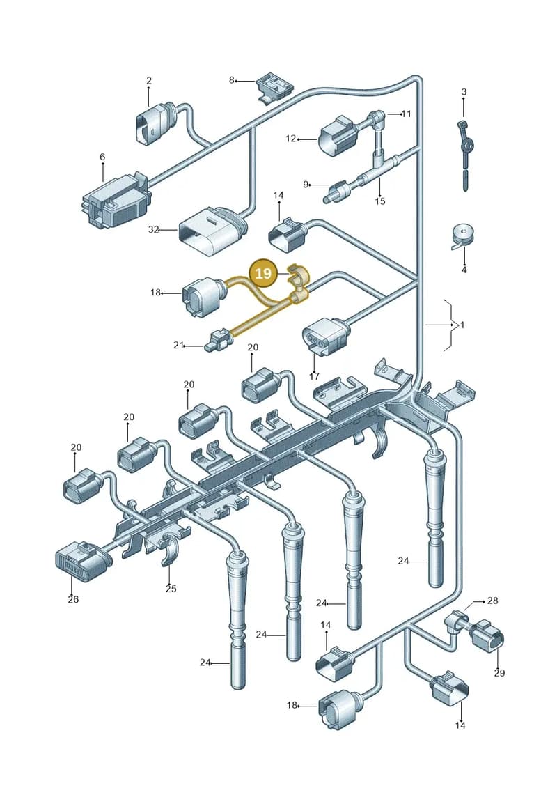 N10538801 — Volkswagen Jetta variant (2009-2014) diagram 685971120, position 19