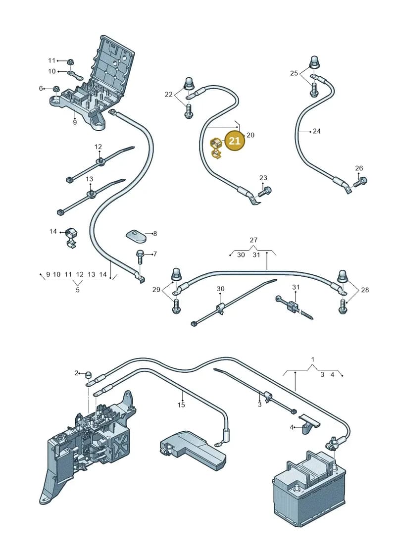 N10538801 — Audi A6 2.0 tdi (2010-2015) diagram 717972050, position 21