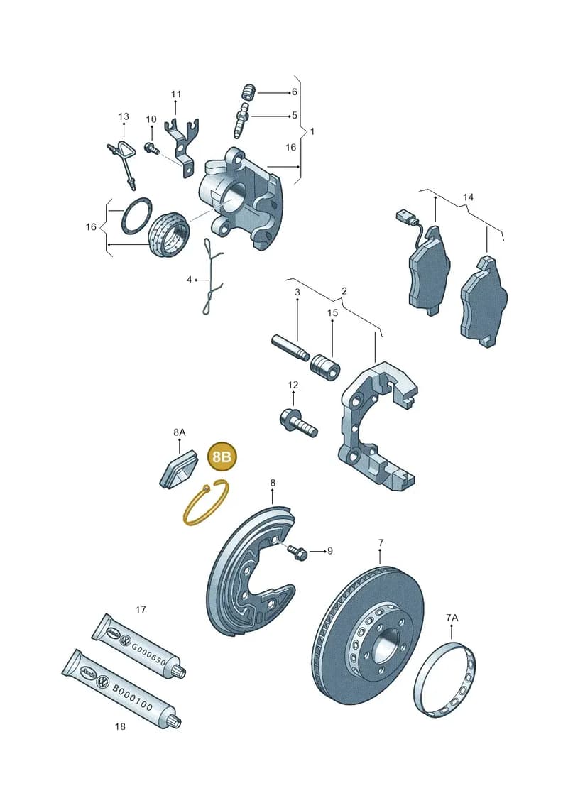 N10540901 — Volkswagen PASSAT/4MOTION/W8 (2002-2005) diagram 404615380, position 8B