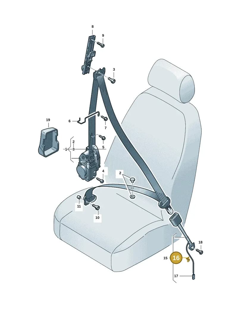 N10546701 — Audi RS e-tron GT (2020-2025) diagram 4j1857600, position 16