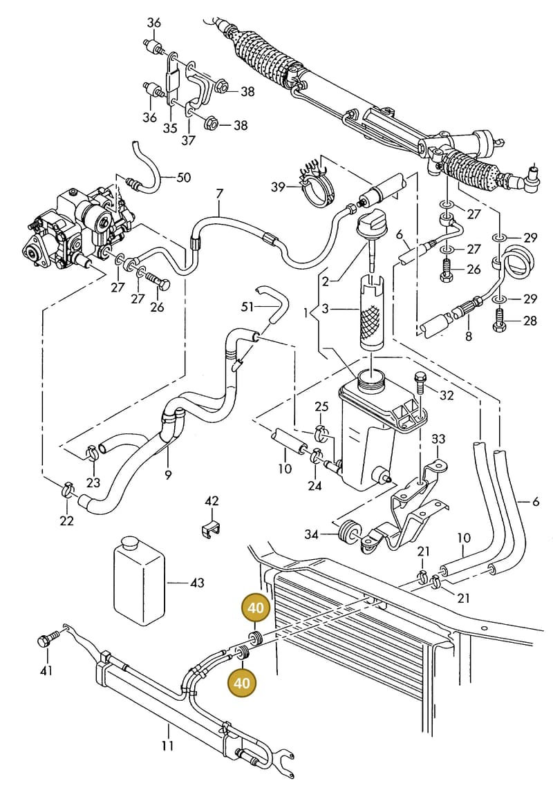 N10551301 — Audi A8 quattro (1999-2002) diagram 255422470, position 40