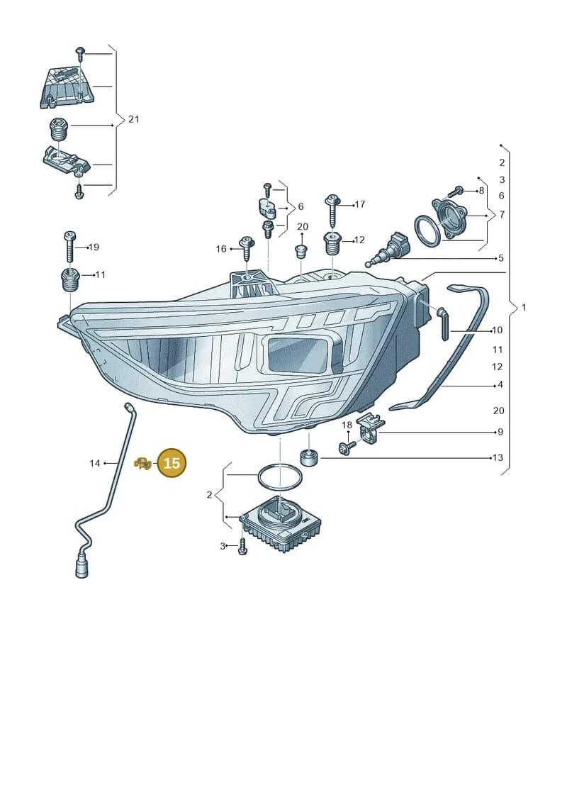 N10551802 — Audi A3 Sportback (2019-2025) diagram 596941050, position 15