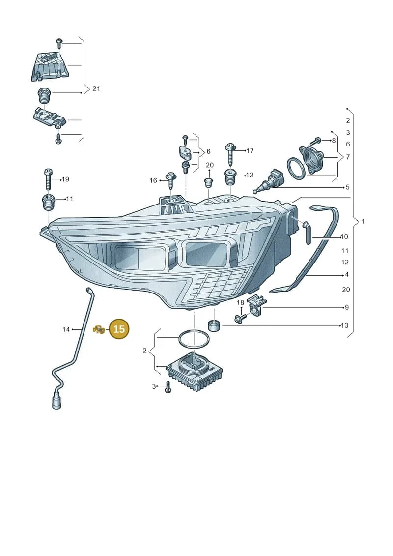 N10551802 — Audi A3 Sportback (2019-2025) diagram 596941100, position 15