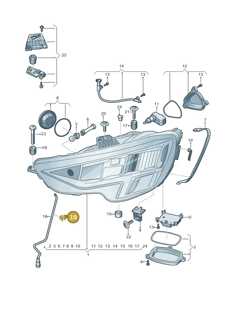 N10551802 — Audi A3 Sportback (2019-2025) diagram 596941000, position 19