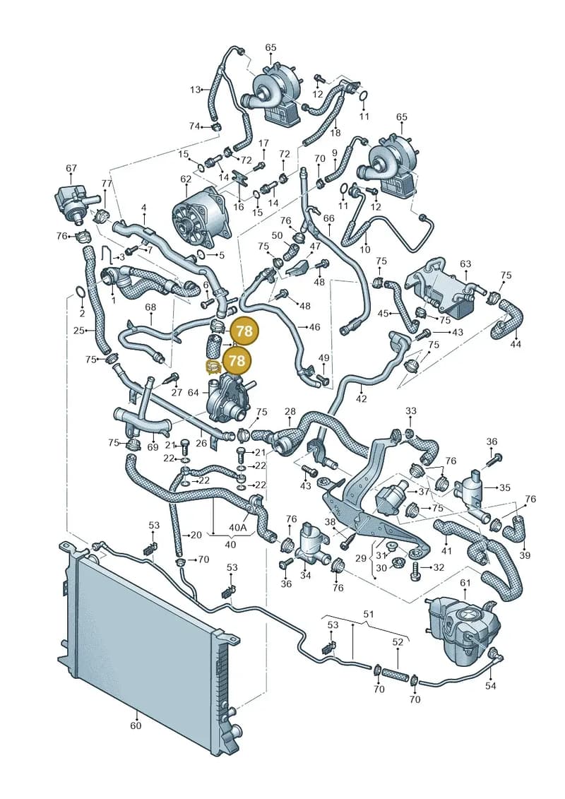 N10557301 — Audi A8L qu. 3.0 TDI (2009-2014) diagram 696121180, position 78