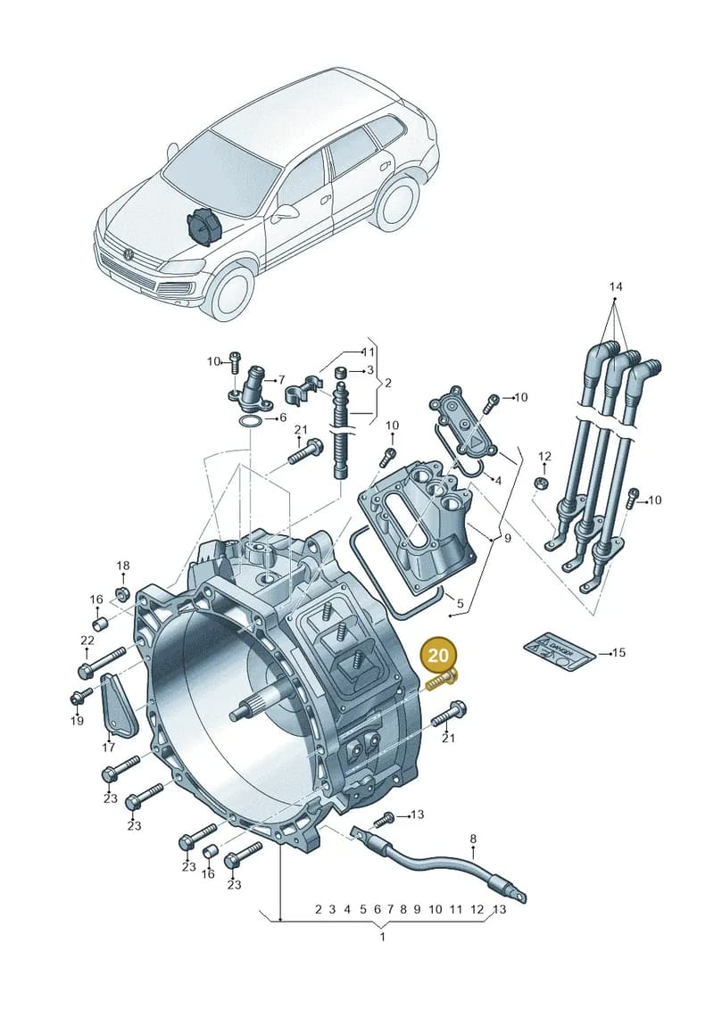 N10565102 — Volkswagen Touareg (2010-2012) diagram 693901000, position 20