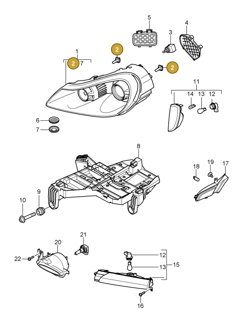 N10566101 — Porsche Cayenne (2007-2010) diagram p31905000, position 2