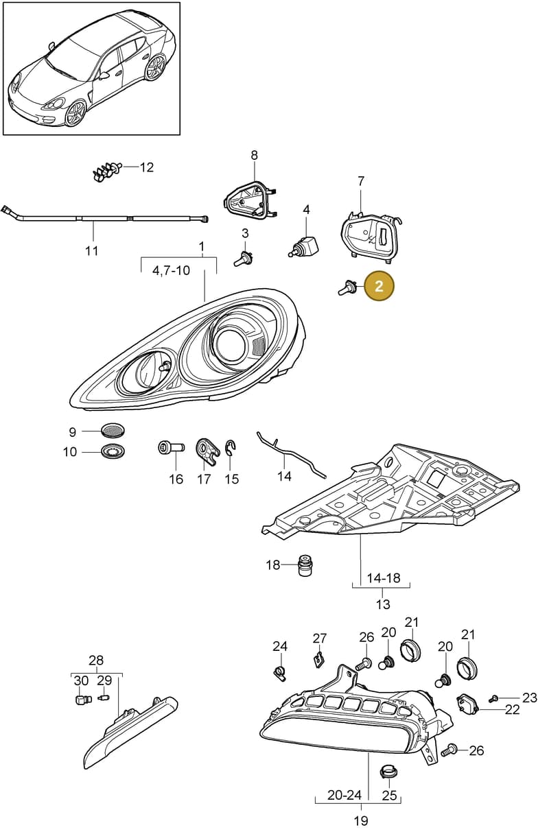 N10566101 — Porsche Panamera (2009-2016) diagram p35905000, position 2