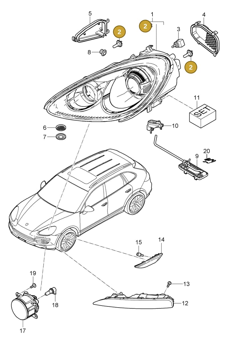 N10566101 — Porsche Cayenne (2010-2018) diagram p37905000, position 2