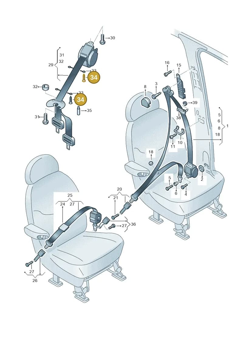 N10571003 — SEAT Alhambra (2006-2010) diagram 244857700, position 34