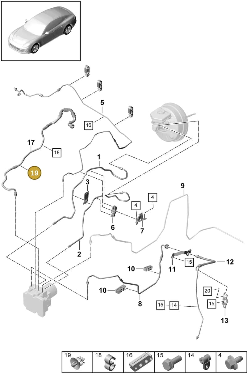 N10583901 — Porsche Panamera (2016-2020) diagram p49604010, position 19